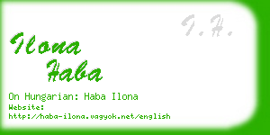 ilona haba business card